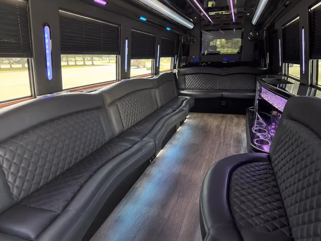 Chicago 20-30 passenger party bus inside