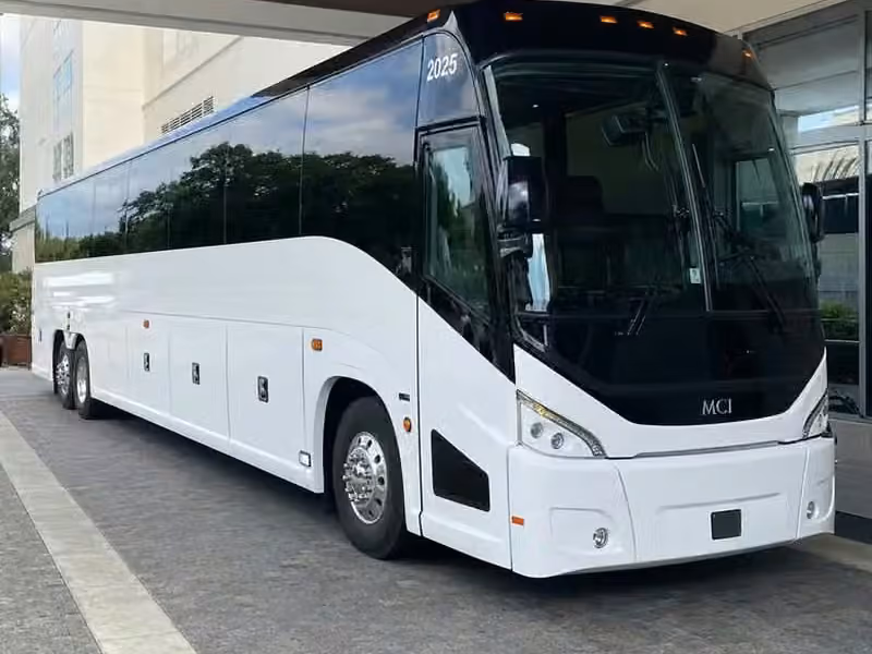 Chicago 47-56 passenger charter bus rental exterior
