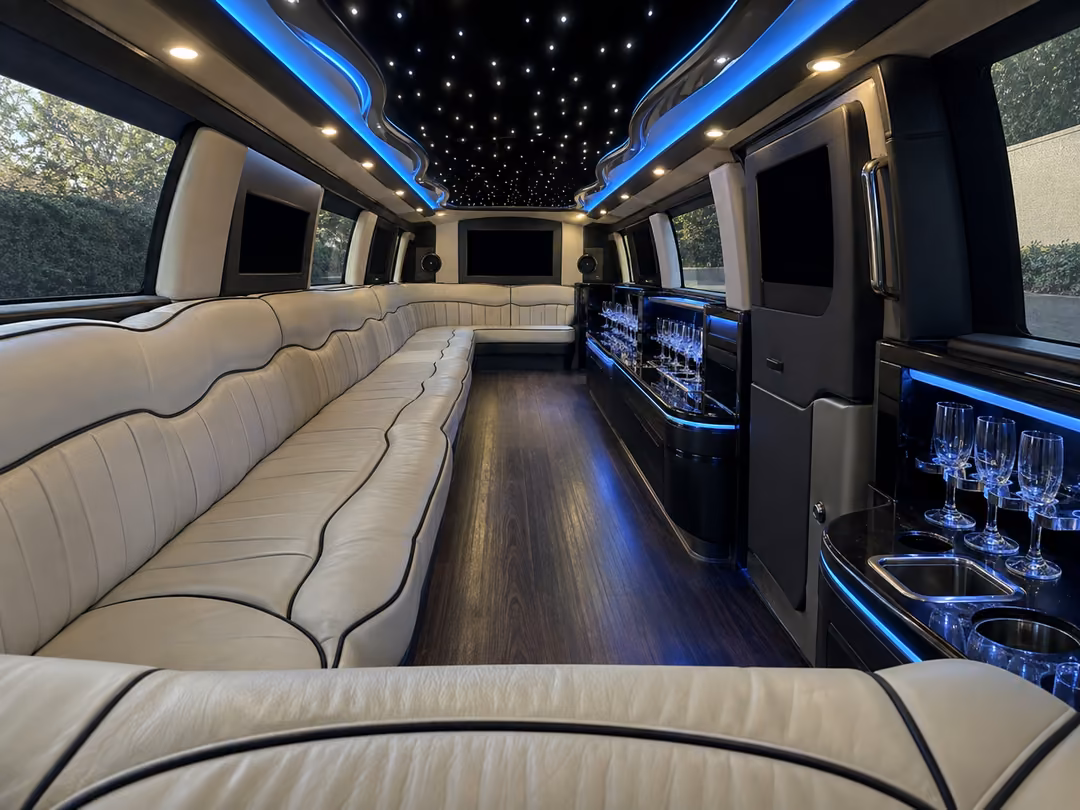 Chicago Infiniti limo rental interior