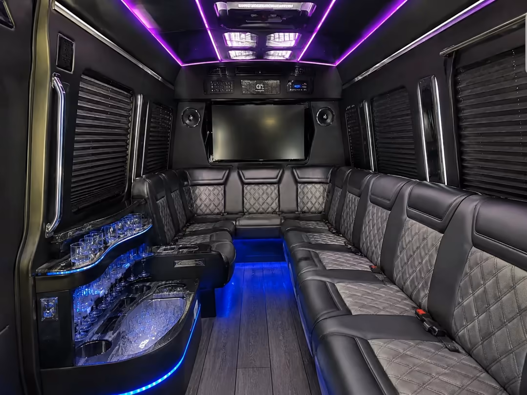 Chicago Sprinter limo rental interior