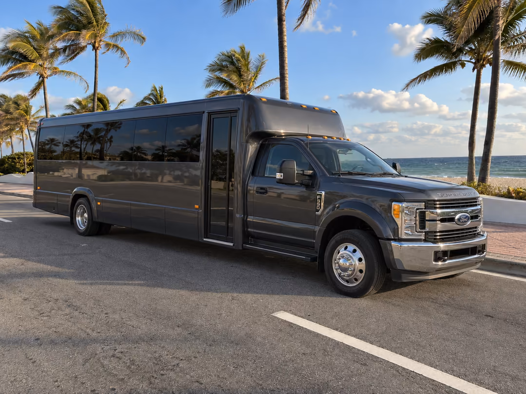 Fort Lauderdale 20-30 passenger party bus rental exterior