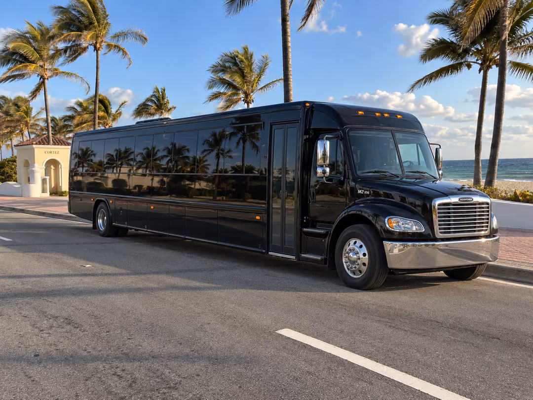 Fort Lauderdale 30-40 passenger party bus rental exterior