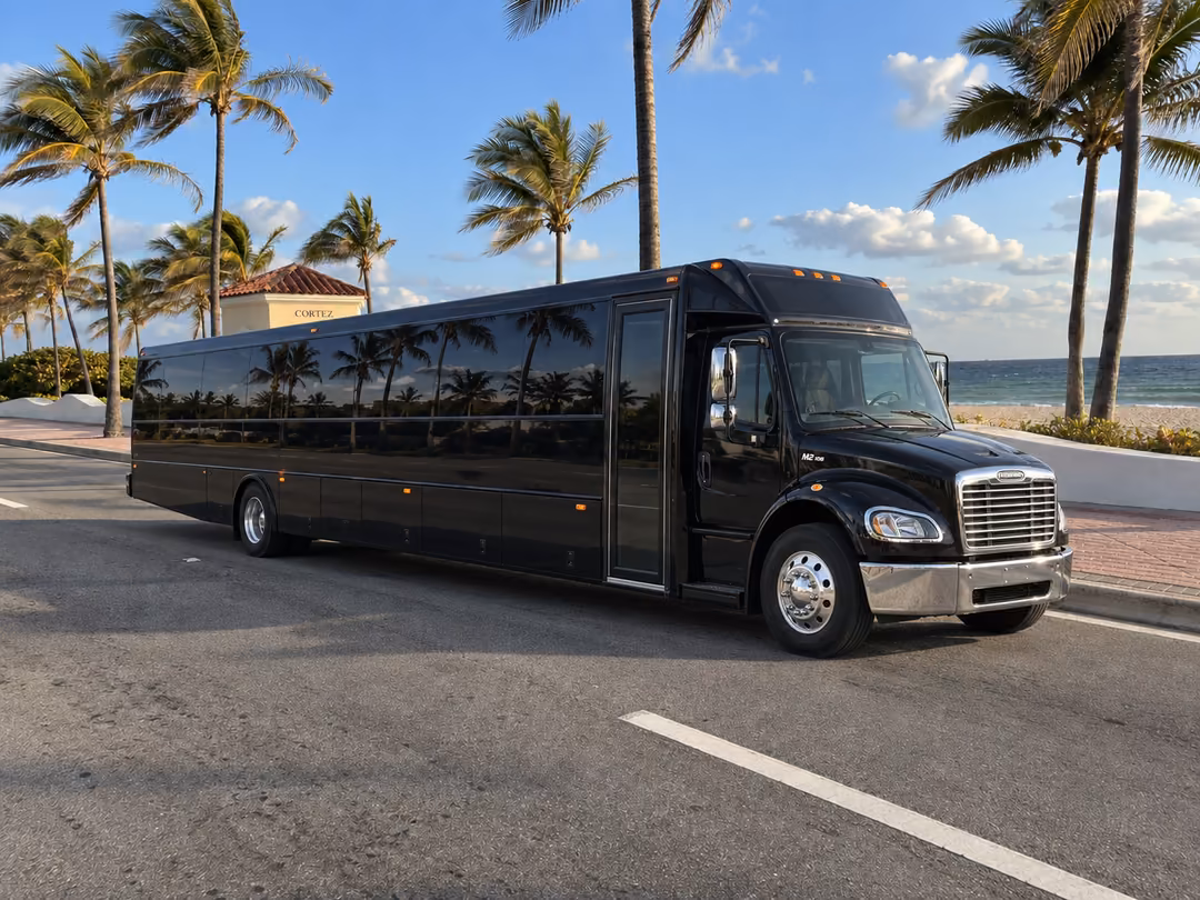 Fort Lauderdale 40-50 passenger party bus rental exterior