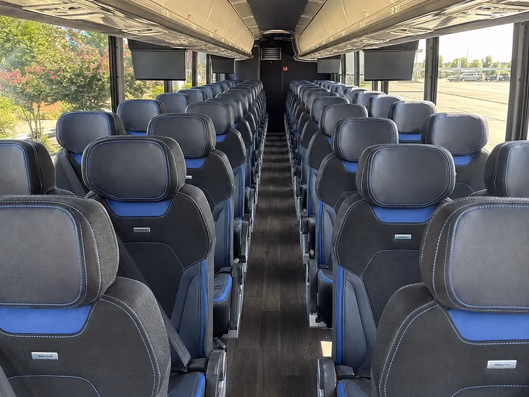 Fort Lauderdale 47-56 passenger charter bus rental interior