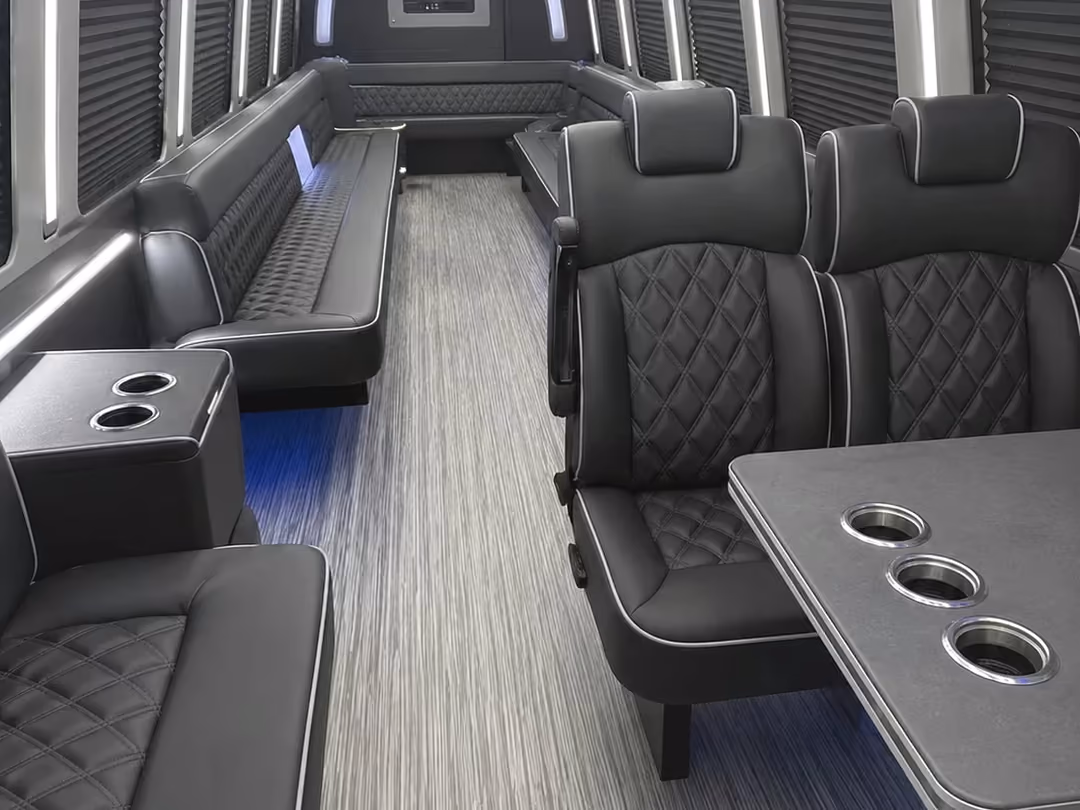 Fort Lauderdale Sprinter limo inside
