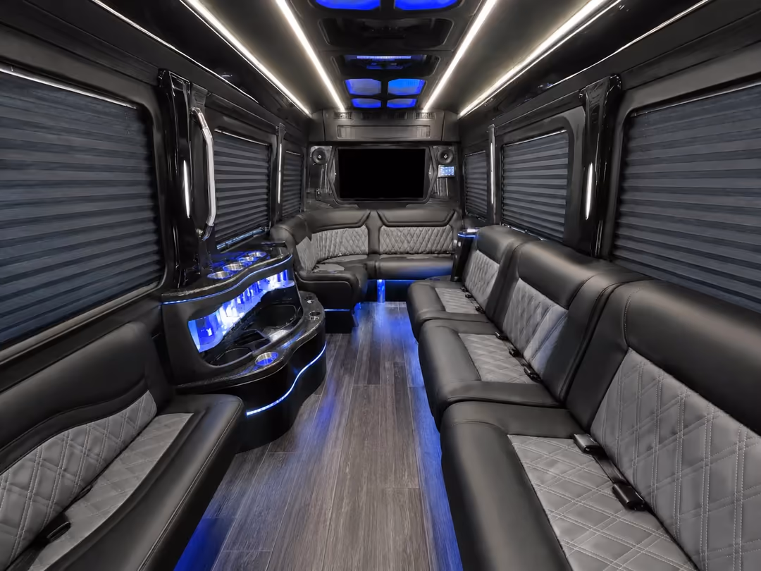 Fort Lauderdale Sprinter limo interior