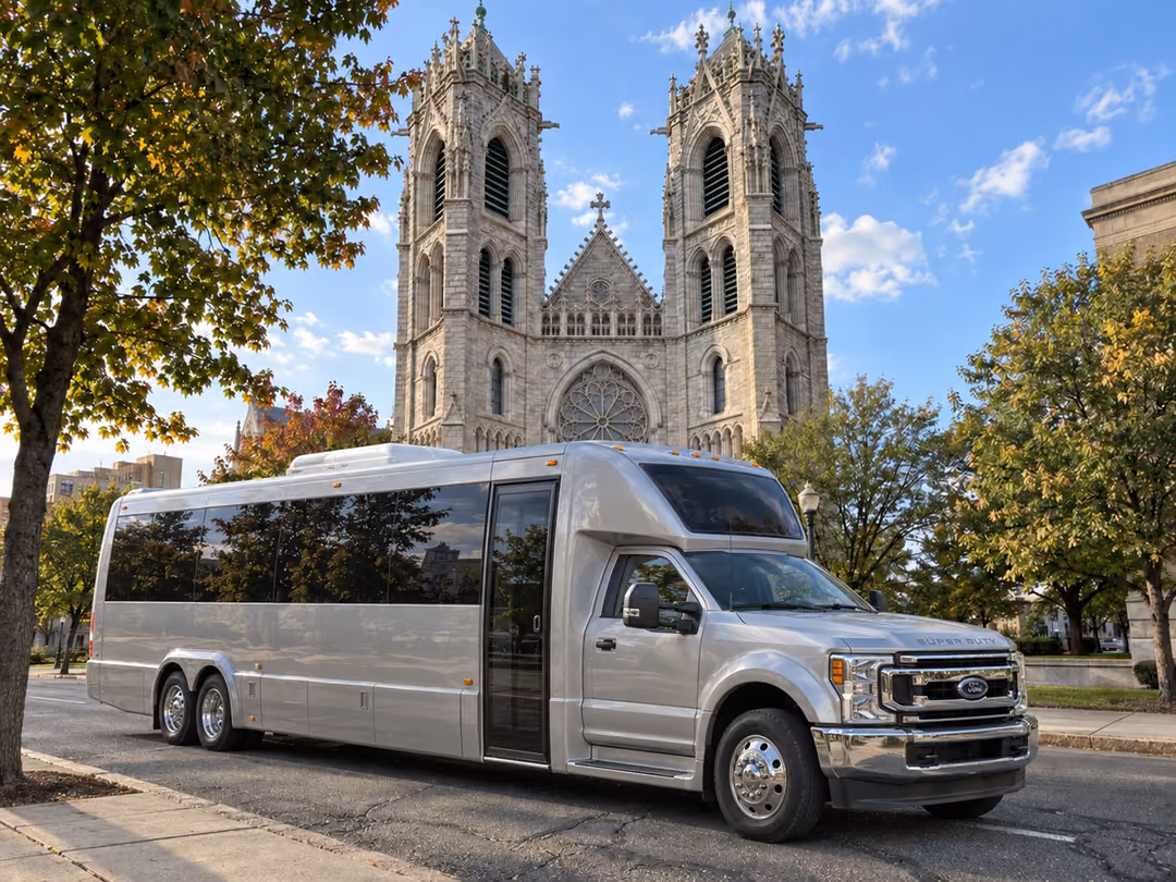 Newark NJ 15-35 passenger minibus rental exterior