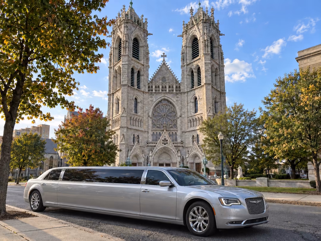 Newark NJ Chrysler limo rental exterior