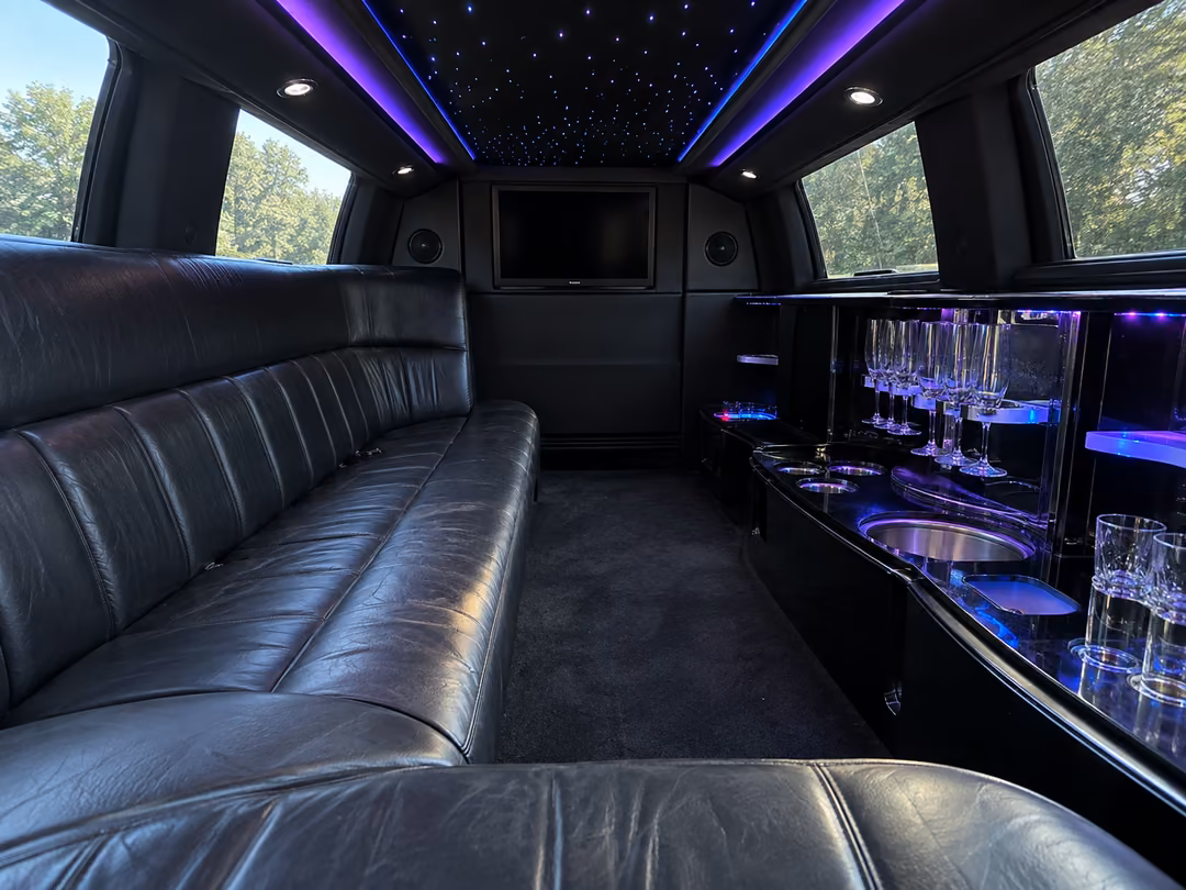 Newark NJ Chrysler limo rental interior