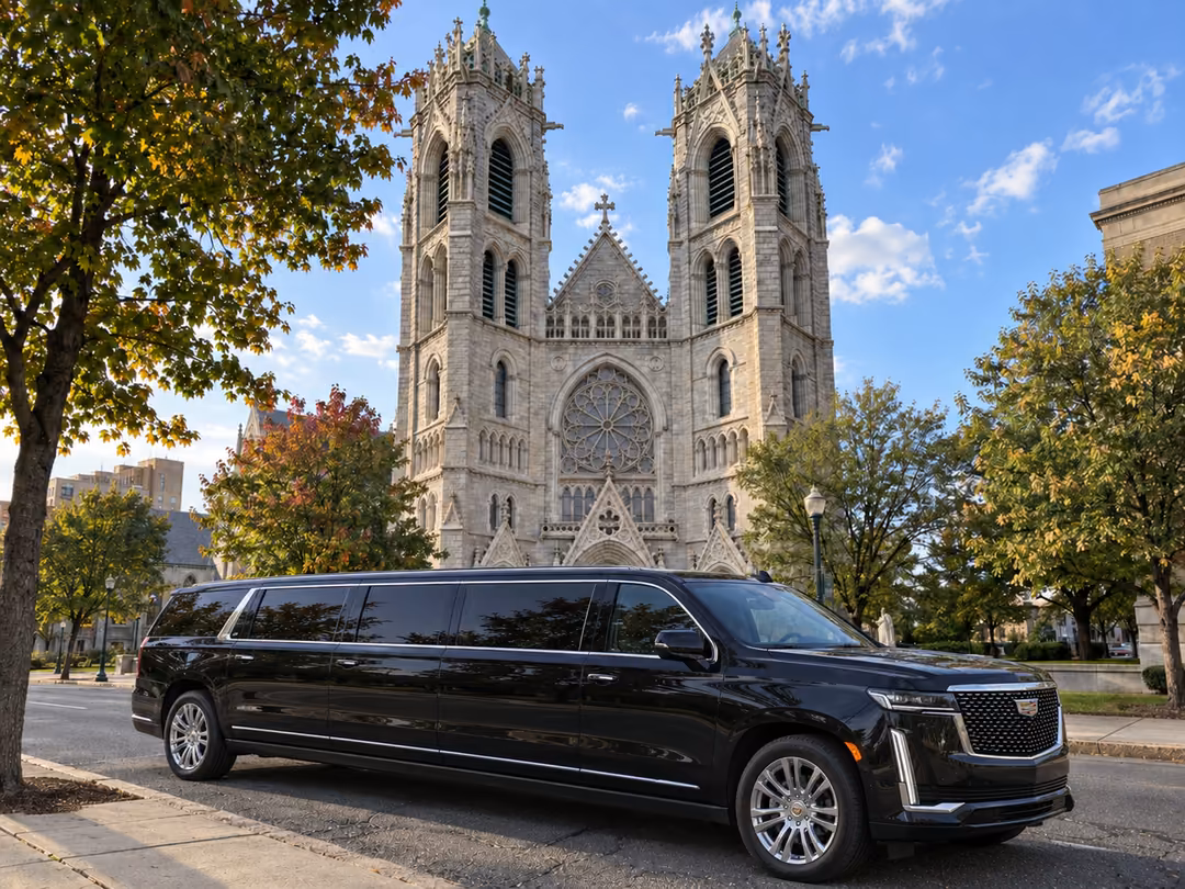 Newark NJ Escalade limo rental exterior