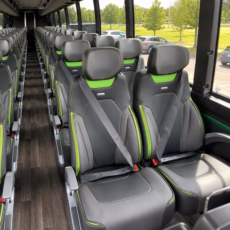 partybus.com charter bus interior