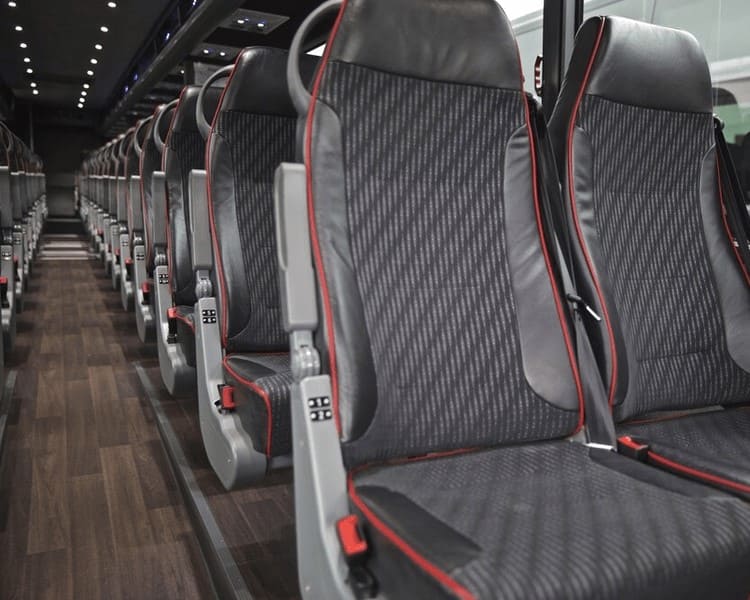 56 passenger charter bus interior